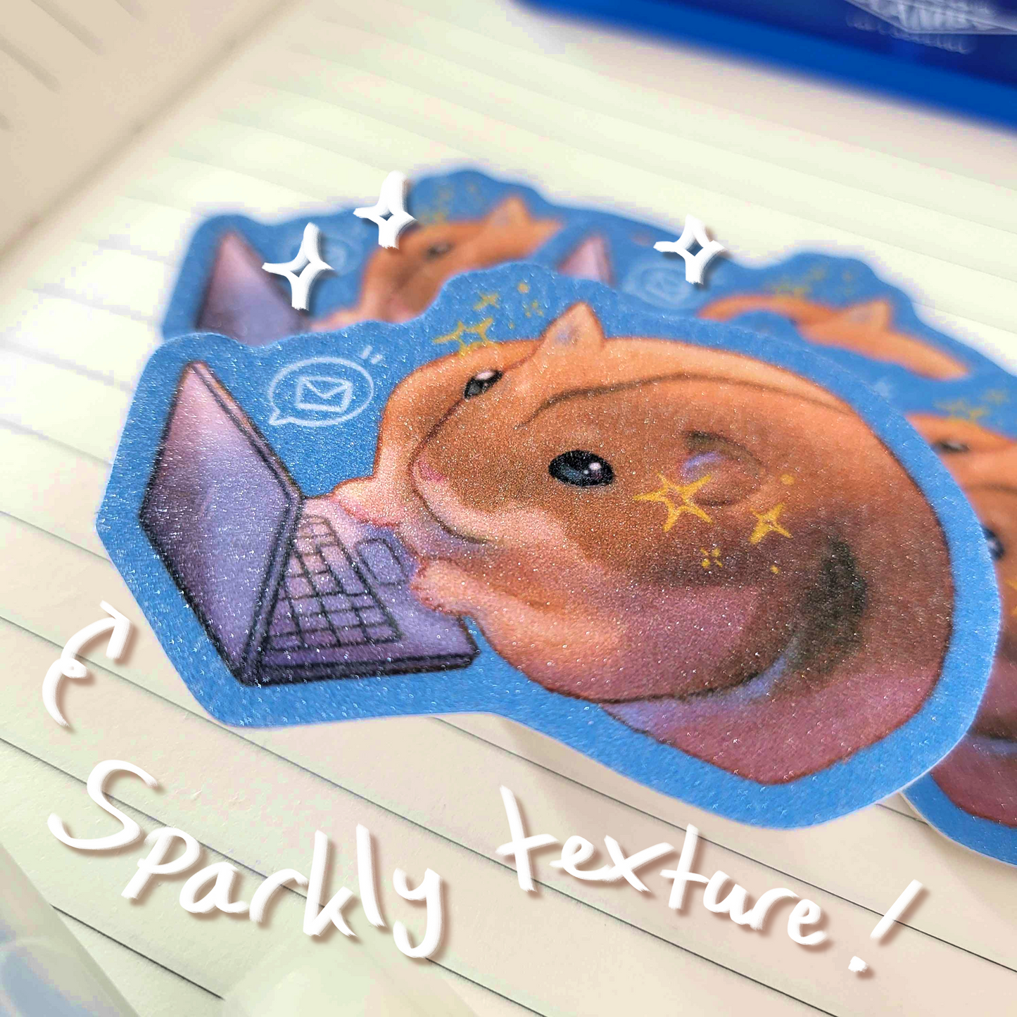 Hampter On Puter Sticker