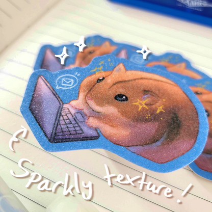 Hampter On Puter Sticker