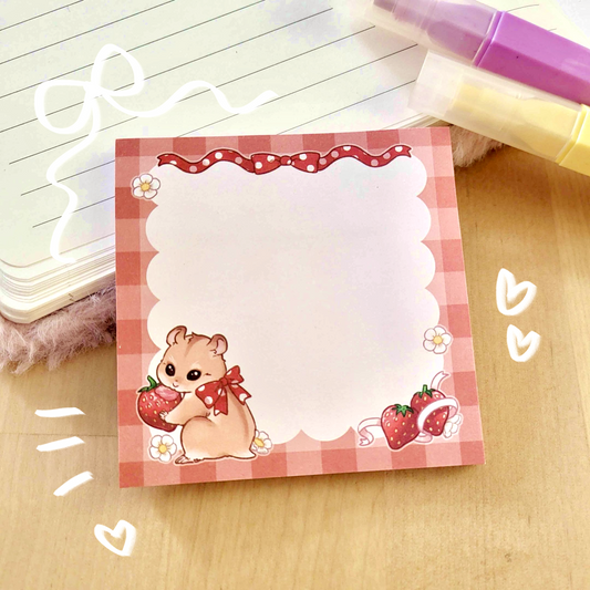 Strawberry Hamster - Sticky Notes