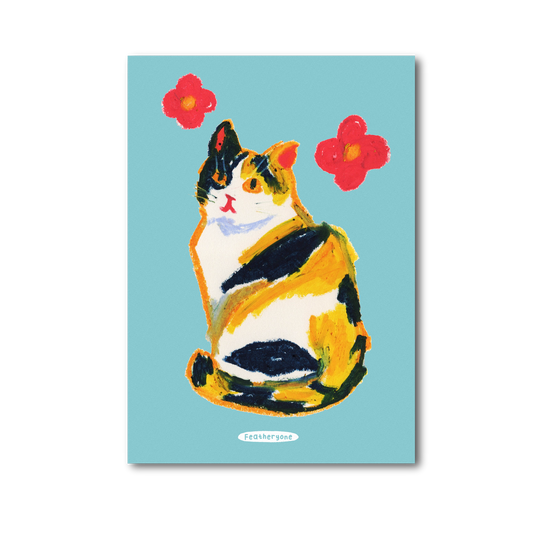 Crayon Cat Cal Print