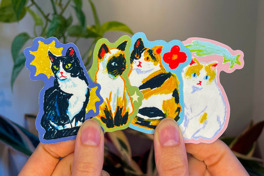 Crayon Cats Stickers
