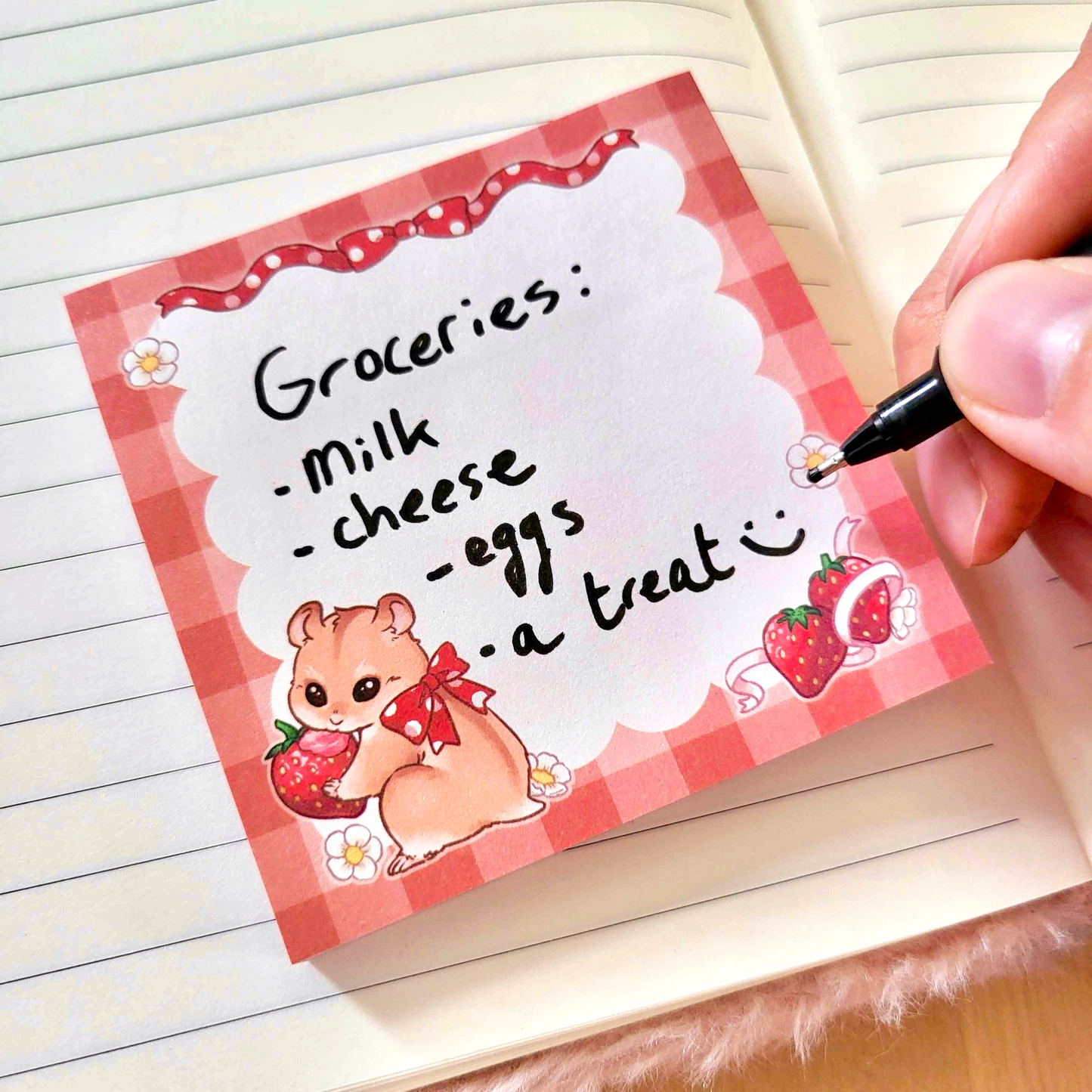 Strawberry Hamster - Sticky Notes