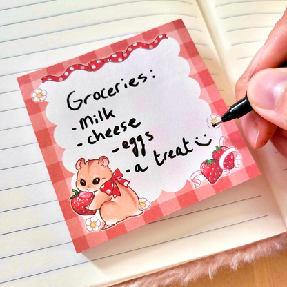 Strawberry Hamster - Sticky Notes